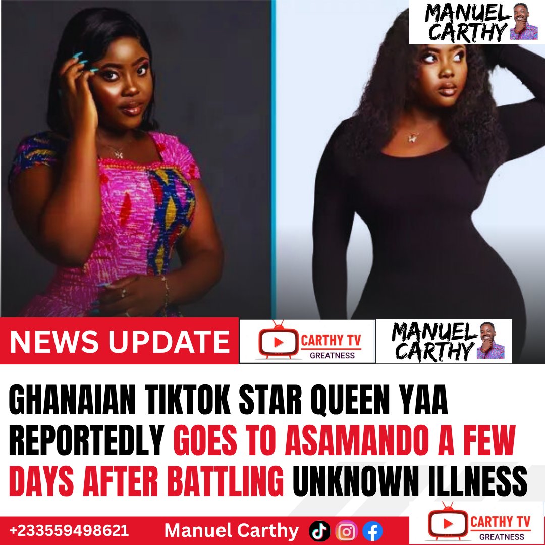 MceeCarthy's tweet photo. Ghanaian TikTok star Queen Yaa reportedly goes to asamando a few days after battling unknown illness https://t.co/oinhI9FPsl