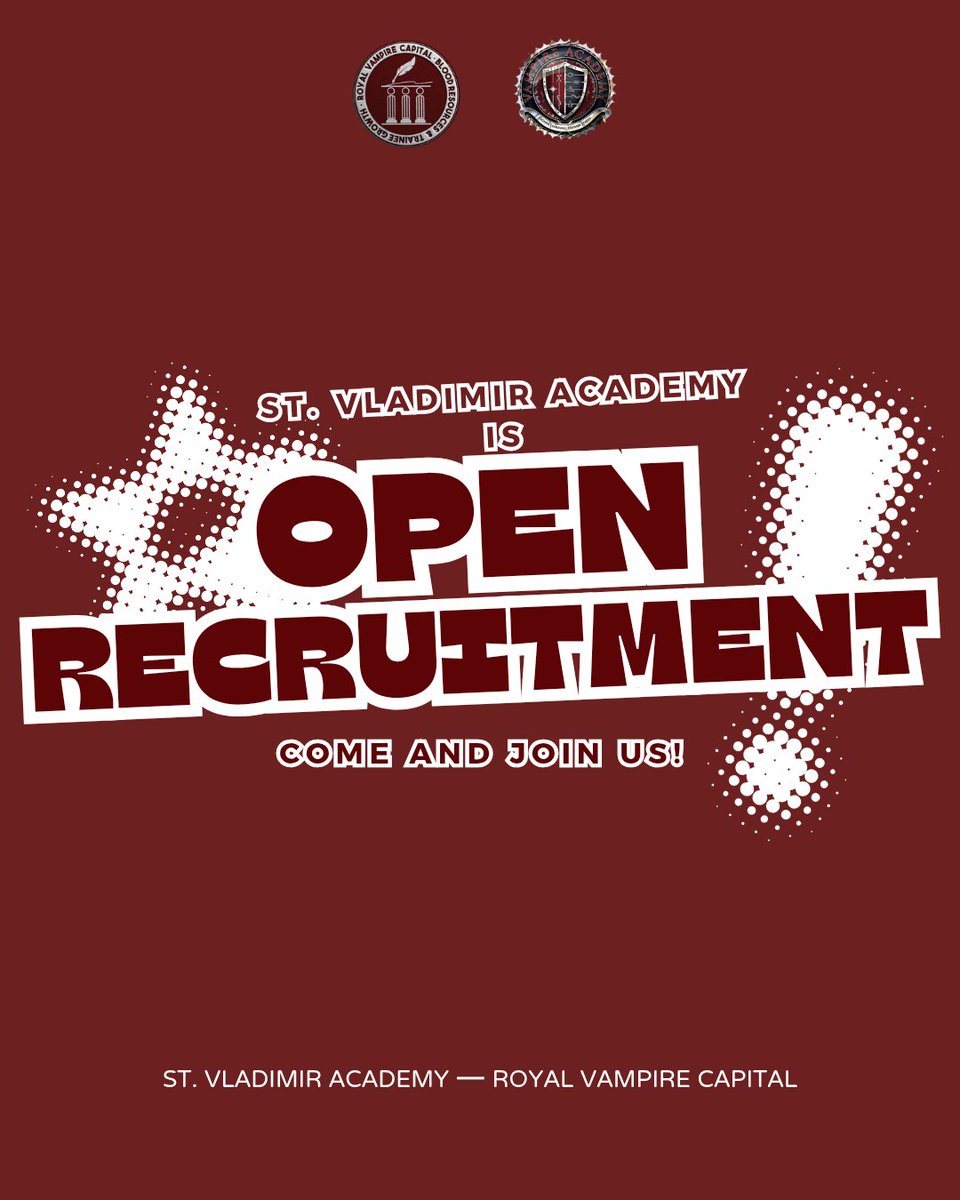 SVA_RVC's tweet image. ㅤㅤ

𝐎𝐏𝐄𝐍 𝐑𝐄𝐂𝐑𝐔𝐈𝐓𝐌𝐄𝐍𝐓

In the grand halls of St. Vladimir Academy, the chandeliers burn with golden light — awaiting new scholars to join their eternal glow.

ㅤㅤ