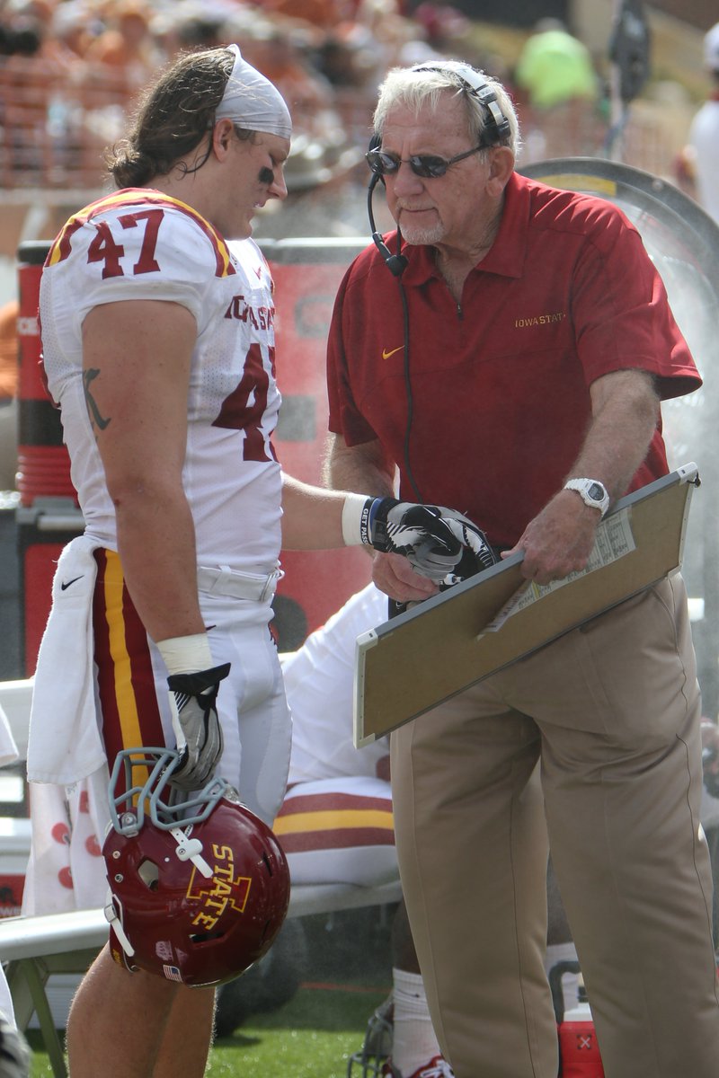Mike Green (@beener1435) on Twitter photo A.J. Klein and DC Wally Burnham go over strategy. Klein was the 2011 Big 12 Co-Defensive Player of the Year and started 82 games in an 11-year NFL career. Klein will be back in Ames next weekend for his ISU Athletics Hall of Fame induction. 
#OnceACycloneAlwaysACyclone A.J. Klein and DC Wally Burnham go over strategy. Klein was the 2011 Big 12 Co-Defensive Player of the Year and started 82 games in an 11-year NFL career. Klein will be back in Ames next weekend for his ISU Athletics Hall of Fame induction. 
#OnceACycloneAlwaysACyclone
