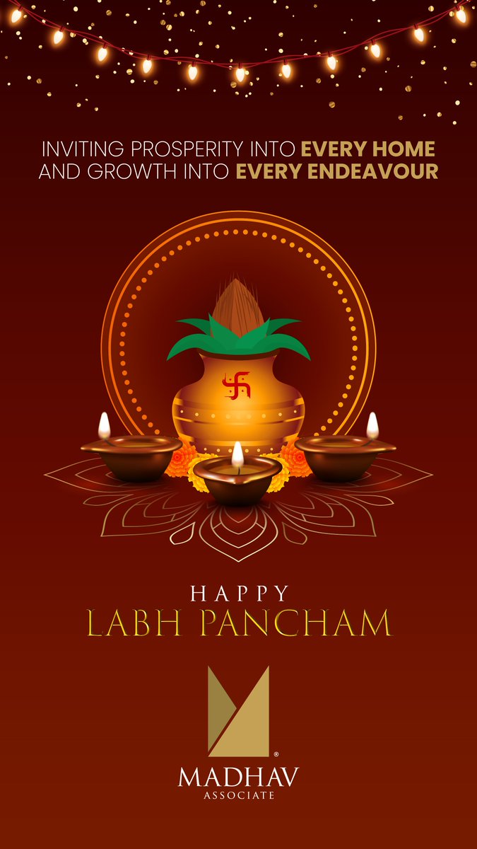 AssociateMadhav's tweet photo. Inviting prosperity into every home and growth into every endeavor. May this day bring abundance, success and meaningful progress in all you do. Happy Labh Pancham!

#labhpancham #prosperityandgrowth #abundanceahead #goodfortune #madhavassociates https://t.co/JLLbwBenf1