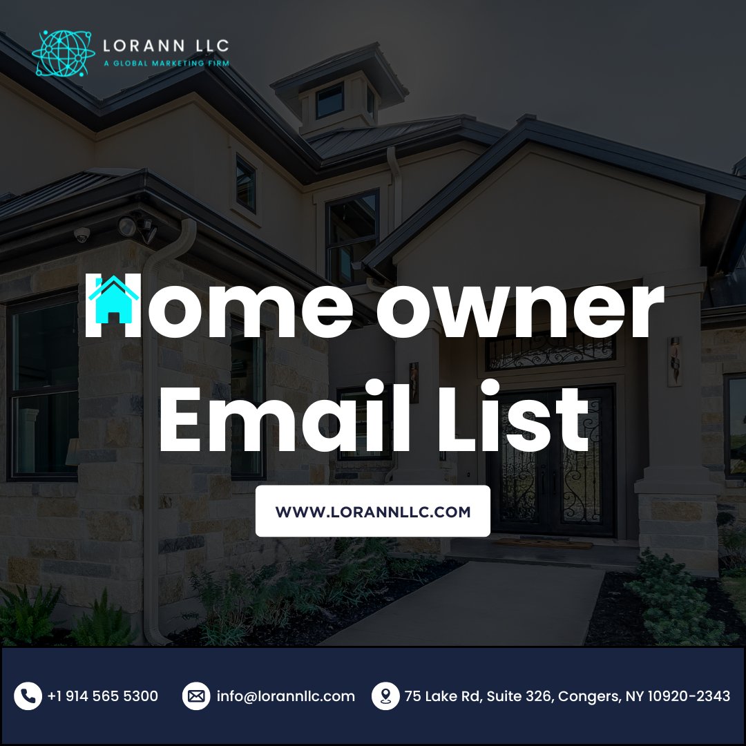 lorannllc1996's tweet photo. Connect with decision makers using LorannLLC Homeowner Email List ideal for real estate, renovation, insurance, and home service campaigns. Boost your outreach with accurate, verified homeowner database.
#Homeowners #EmailMarketing #RealEstateLeads #Homeowneremaillist #LorannLLC https://t.co/APgD2LICHF