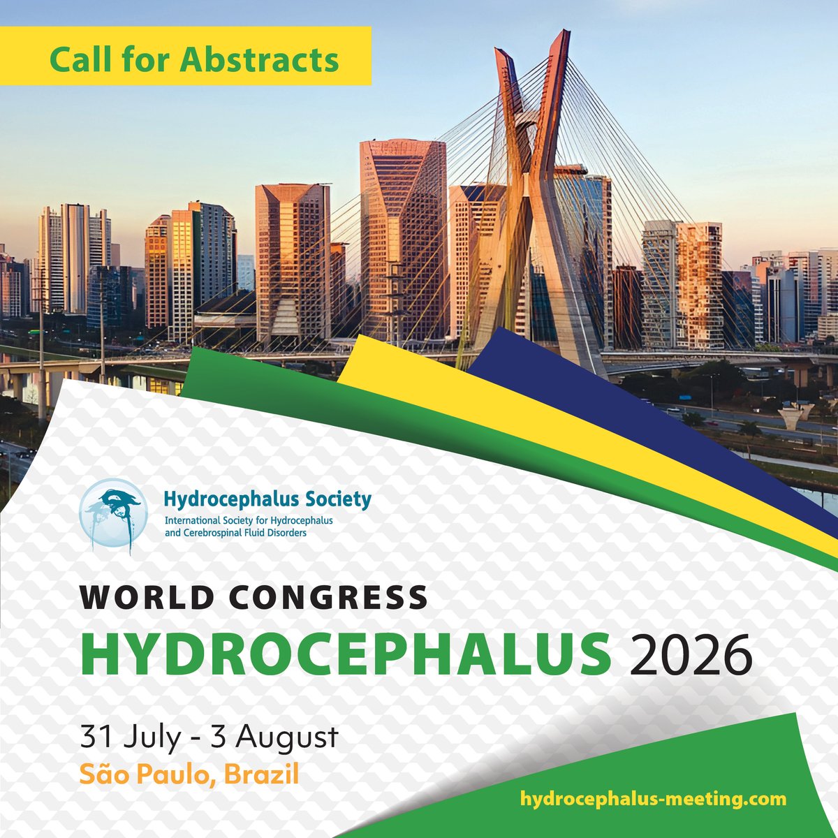 📣The wait is over! Abstract submission is now open for the #Hydrocephalus2026!  
🌐Submit your abstract by 16 March 2026 and become part of the scientific programme of the Congress!
🔗hydrocephalus-meeting.com/abstract-submi…

#hydrocephalus2026 #congress #CallForAbstracts