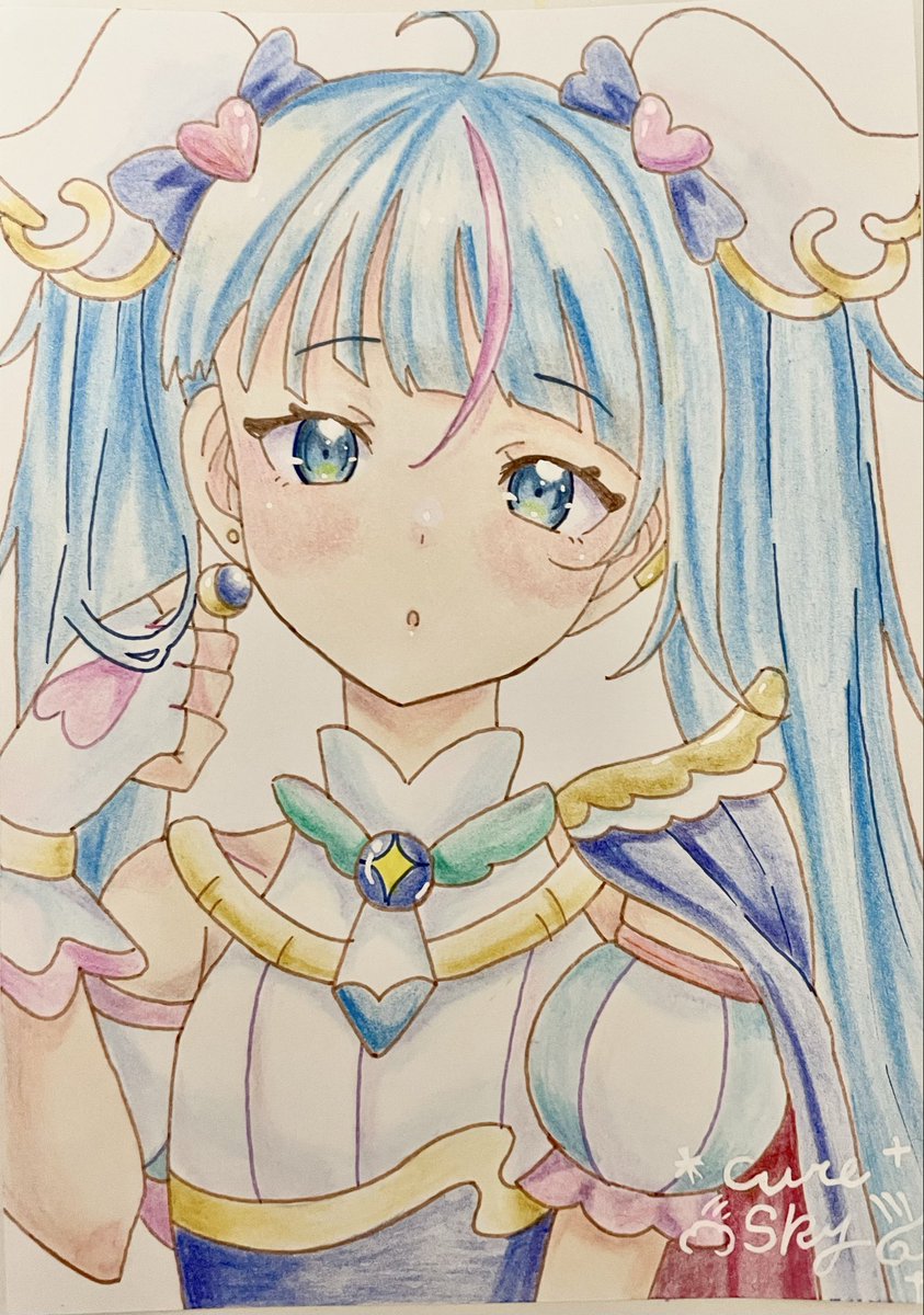 HR、全員1枚ずつ欲しいなぁと思ったので、アナログでオリジナルHRを描こうかなぁと勝手に企画を始めました。

HR1枚目🩵🪽