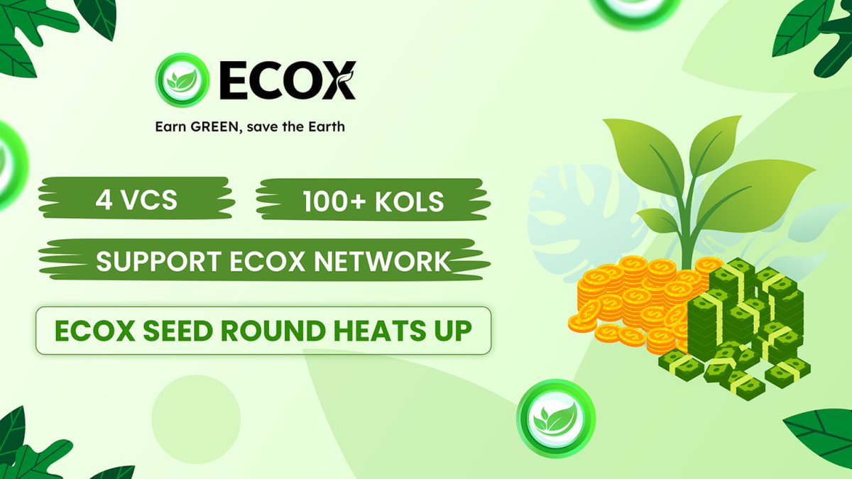 ECOX - ECO To Earn (@ecox_ecotoearn) on Twitter photo ✏️ 4 VCs And 100+ KOLs Have Entered ECOX Seed Round In Just 1 Week When We Open The Sale.
🌿 More than 100 leading KOLs and 4 major venture funds: <a href="/Kenzo_Labs/">Kenzo Labs</a>, <a href="/GemstoneLabsX/">Gemstone Labs</a>, <a href="/WebcoinLabs/">Webcoin Labs ⚗️</a>, <a href="/ONESHOTVentures/">ONESHOT Ventures || AMA + Space 🚀</a> Ventures have already joined forces with ECOX Network ✏️ 4 VCs And 100+ KOLs Have Entered ECOX Seed Round In Just 1 Week When We Open The Sale.
🌿 More than 100 leading KOLs and 4 major venture funds: <a href="/Kenzo_Labs/">Kenzo Labs</a>, <a href="/GemstoneLabsX/">Gemstone Labs</a>, <a href="/WebcoinLabs/">Webcoin Labs ⚗️</a>, <a href="/ONESHOTVentures/">ONESHOT Ventures || AMA + Space 🚀</a> Ventures have already joined forces with ECOX Network