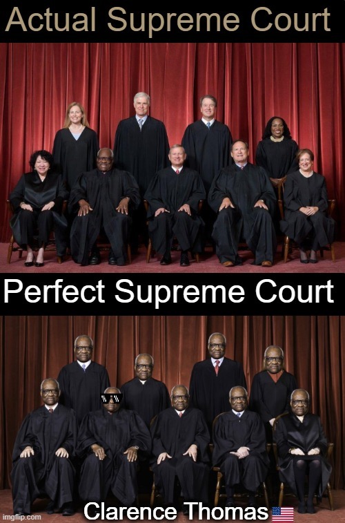 On this day 34 years ago the greatest Supreme Court Justice of this century, Clarence Thomas, was appointed and officially replaced Justice Thurgood Marshall.

He has a super power no other justices seem to have - he can read the Constitution and apply legal theory based on what