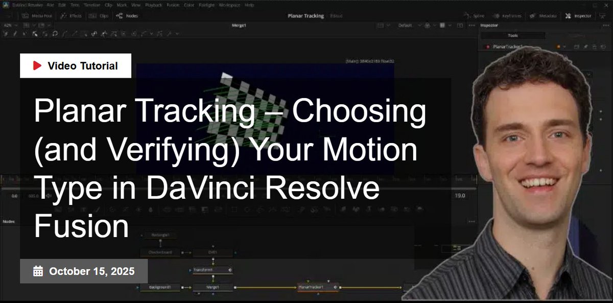 VFX artist Bernd Klimm teaches you how to choose between the Translation, Affine, or Perspective tracking modes in Fusion's Planar Tracker.
mixinglight.com/color-grading-…