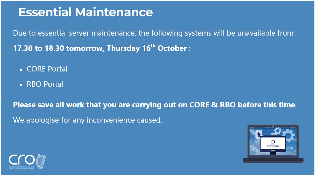 Notice of Planned System Maintenance: