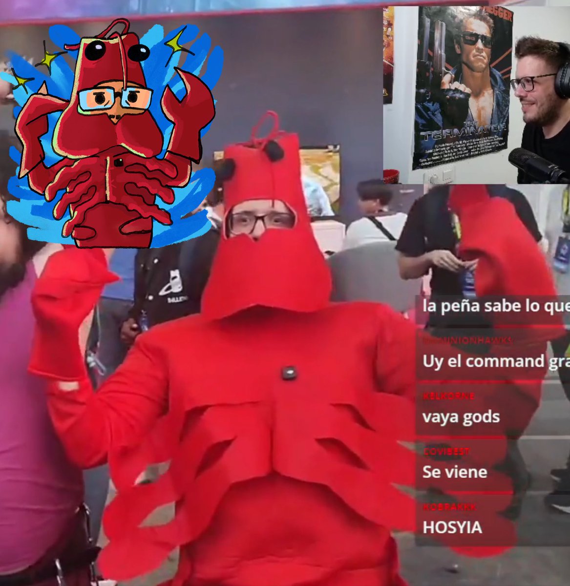 justrubiales's tweet photo. @Sh4rin_Papito @Play2XKO @Rynge_ @Tyrant_UK Lobsterman as commentator next year? 🫣 https://t.co/dKrrnChNco