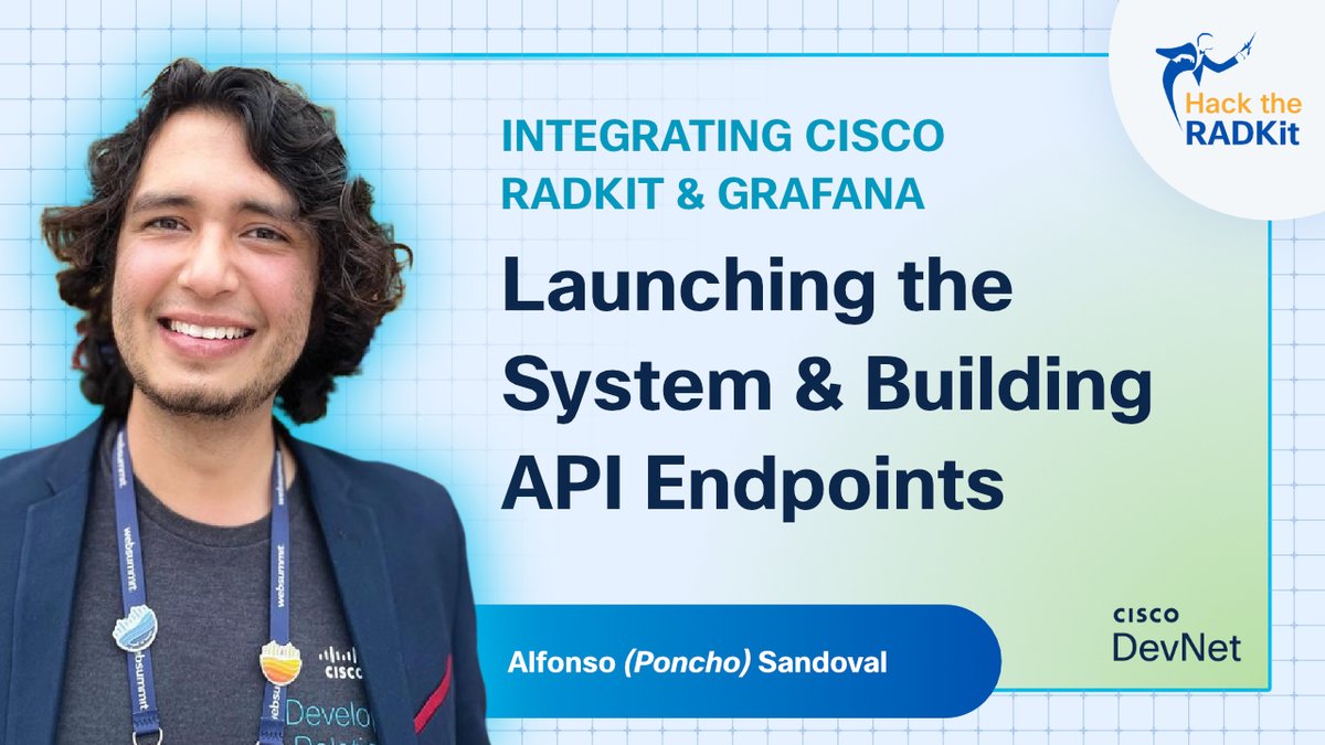 CiscoDevNet's tweet image. Hack the RADKit! Ep. 2 is live 🎬
We’re taking RADKit + Grafana integration to the next level — building API endpoints for current configs & time-series data! 🚀
Watch now: cs.co/6016A0DS2
Stay tuned for more!
#Cisco #DevNet #RADKit #Grafana #NetworkAutomation