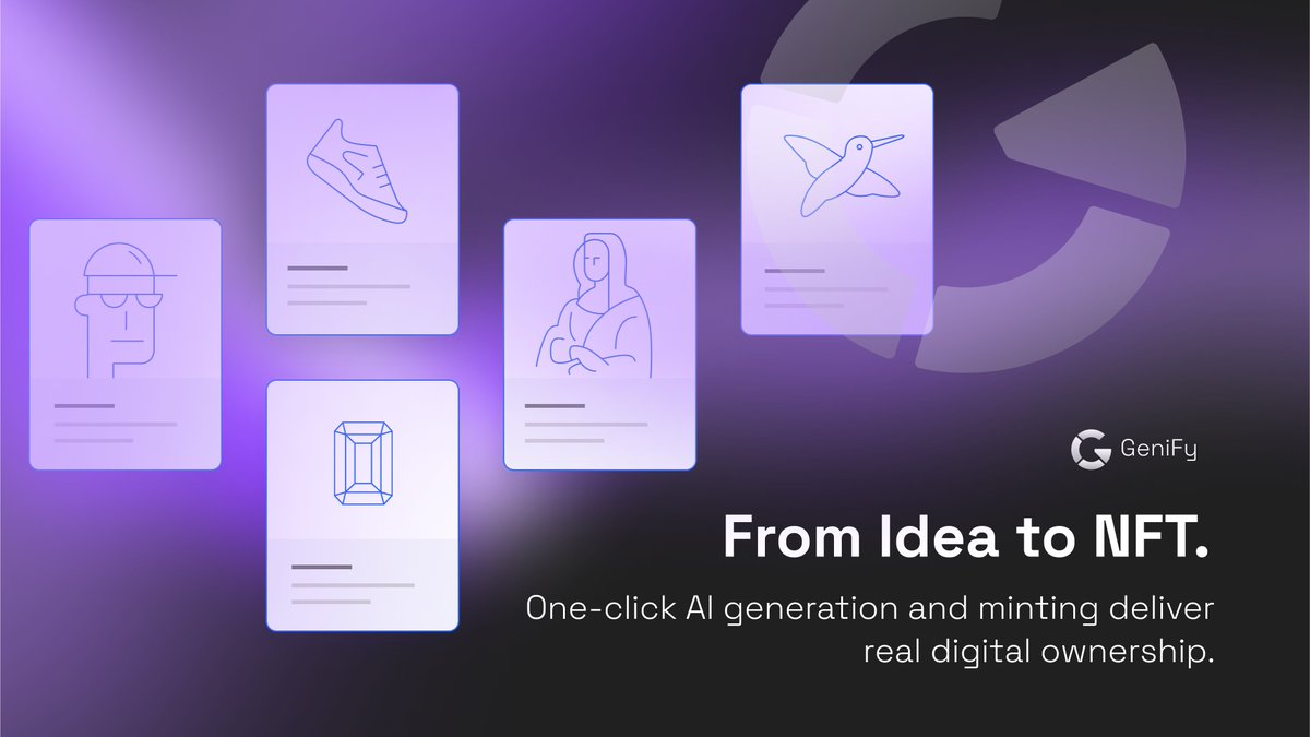 Your Ideas Deserve the Blockchain ⚡

Artists, your next masterpiece is one click away. 🎨

Turn imagination into ownership. 🌐

With #Genify, your ideas become NFTs in one click — powered by AI, secured by the blockchain!

#AI #NFT #Web3 #DigitalOwnership
