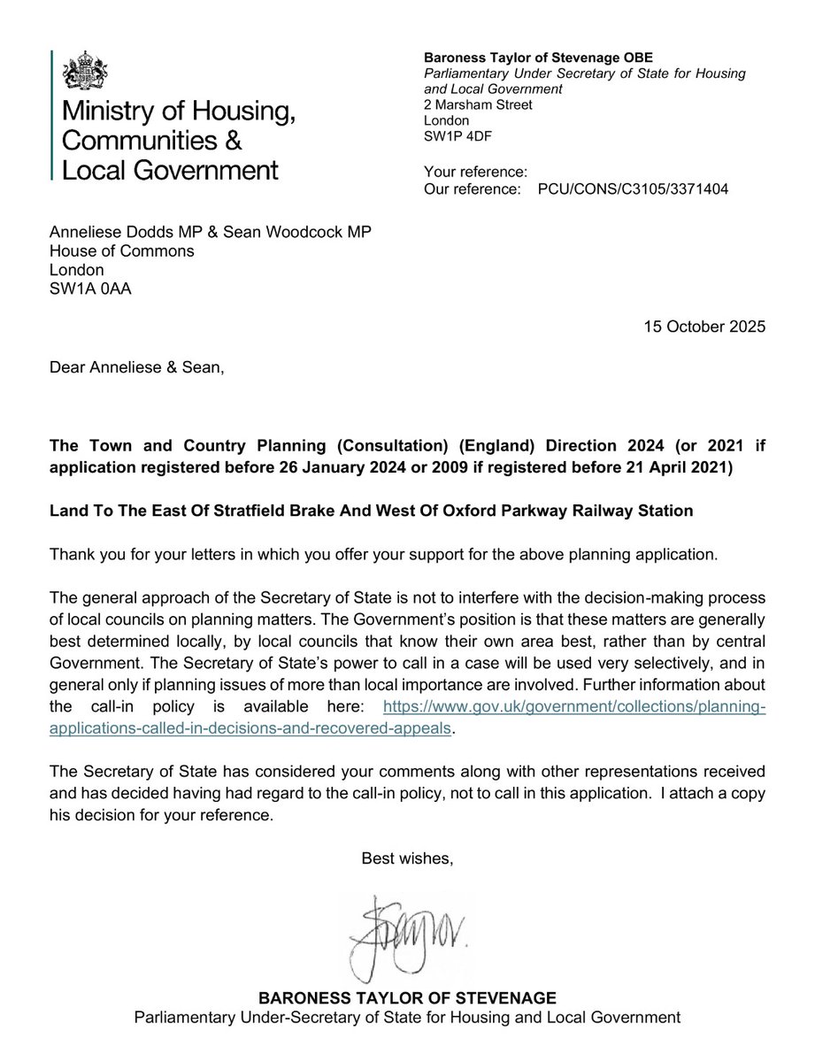 A joint statement with <a href="/AnnelieseDodds/">Anneliese Dodds</a> on Oxford United's new stadium. #OUFC