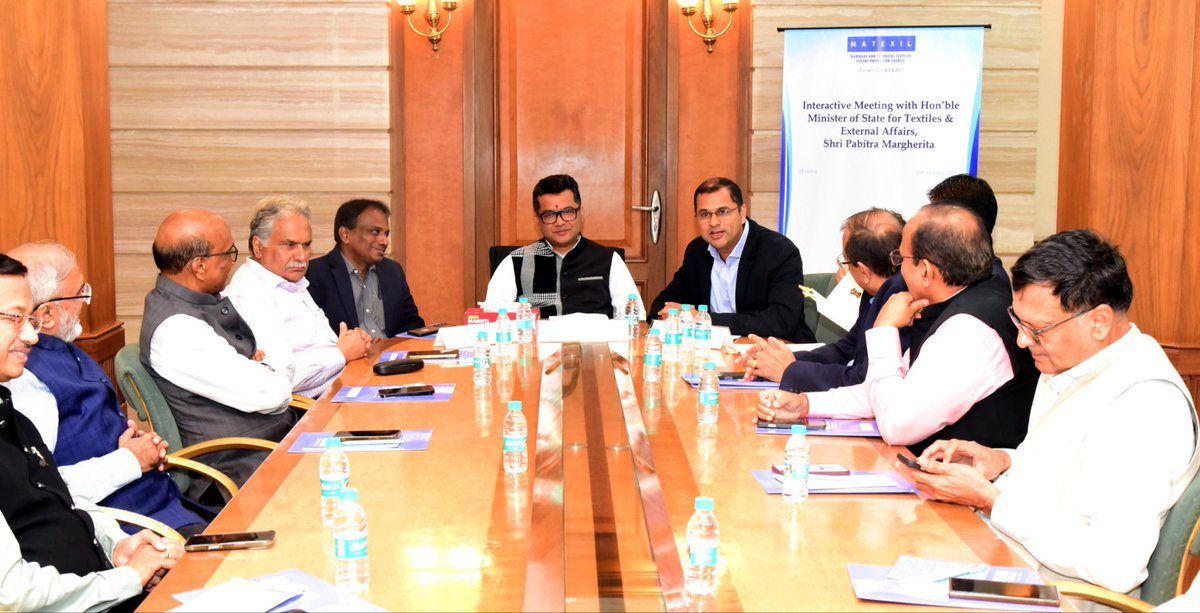Pabitra Margherita (@pmargheritabjp) on Twitter photo 📍Mumbai, Maharashtra 
Had an engaging interaction with stakeholders from the MMF Textiles and Technical Textiles Industry at the Manmade and Technical Textiles Export Promotion Council (MATEXIL) Head Office. 
Under the visionary leadership of Hon’ble PM Shri <a href="/narendramodi/">Narendra Modi</a> Ji 📍Mumbai, Maharashtra 
Had an engaging interaction with stakeholders from the MMF Textiles and Technical Textiles Industry at the Manmade and Technical Textiles Export Promotion Council (MATEXIL) Head Office. 
Under the visionary leadership of Hon’ble PM Shri <a href="/narendramodi/">Narendra Modi</a> Ji