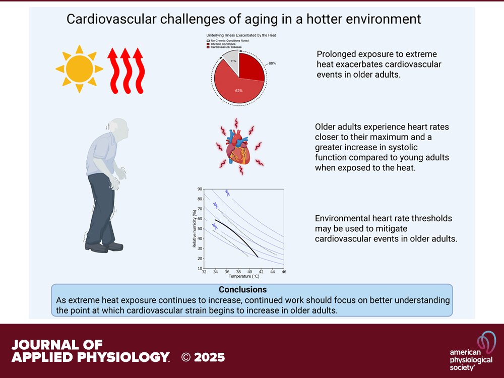Mini-Review by <a href="/RachelCottle5/">Rachel Cottle</a> et al. (@larry13kenney <a href="/tony__wolf/">Tony Wolf</a>) #Cardiovascular challenges of #aging in a hotter environment (ow.ly/Zs0950X0VNu) 🏜️🥵🧓👴👵🫀