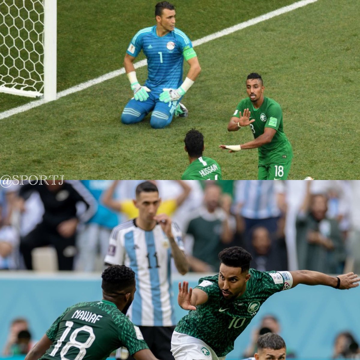 🚨🚨🚨 المنتخب السعودي حقق 4 انتصارات في تاريخه في كأس العالم منها انتصارين في آخر نسختين

🇸🇦 السعودية 2-1 مصر 🇪🇬
✅ سالم الدوسري سجل هدف الفوز

🇸🇦 السعودية 2-1 الأرجنتين 🇦🇷
✅ سالم الدوسري سجل هدف الفوز

💪🏽 أهداف وانتصارات لا يفعلها إلا الكبار ولا ينساها التاريخ