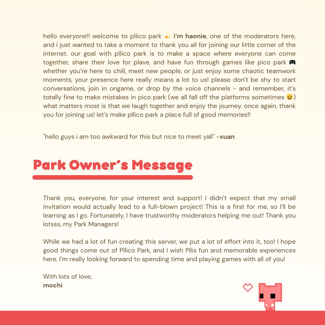 mochionaplate's tweet photo. Join us through this Server Invite Link: https://t.co/H0n1ydj4ue
Don’t forget to RT or share your fun using #PLLICOPARK to spread the word! https://t.co/M8b4hZJqzD
