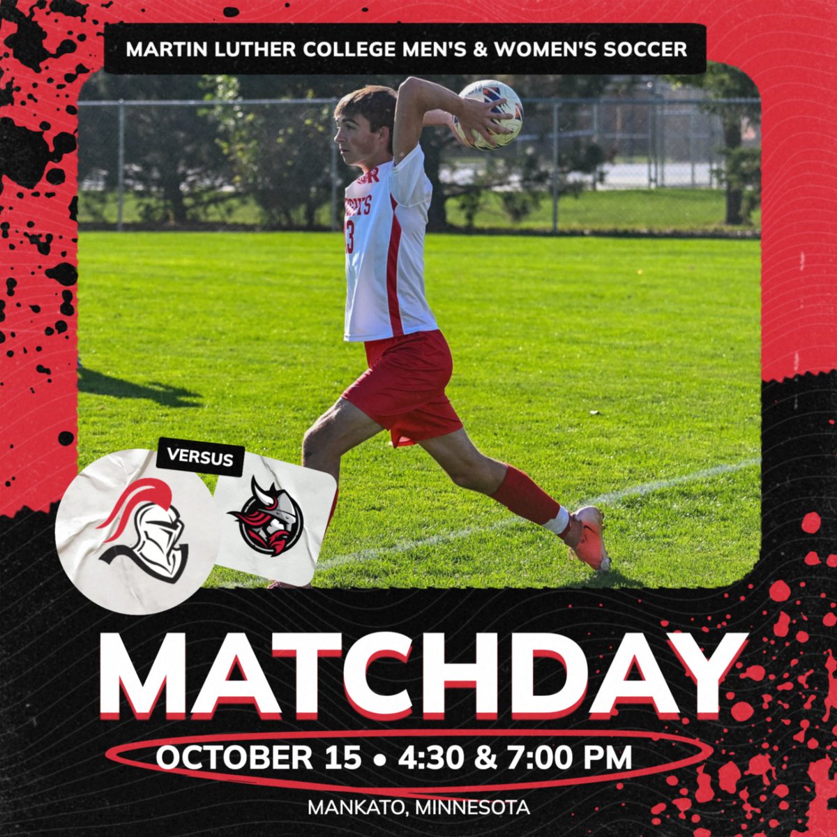 Knights travel to Mankato, Minnesota, to take on the Bethany Vikings. 
Women's Game - 4:30
Men's Game - 7:00

Head to mlcknights.com for additional information.

#goknights #knightssoccer