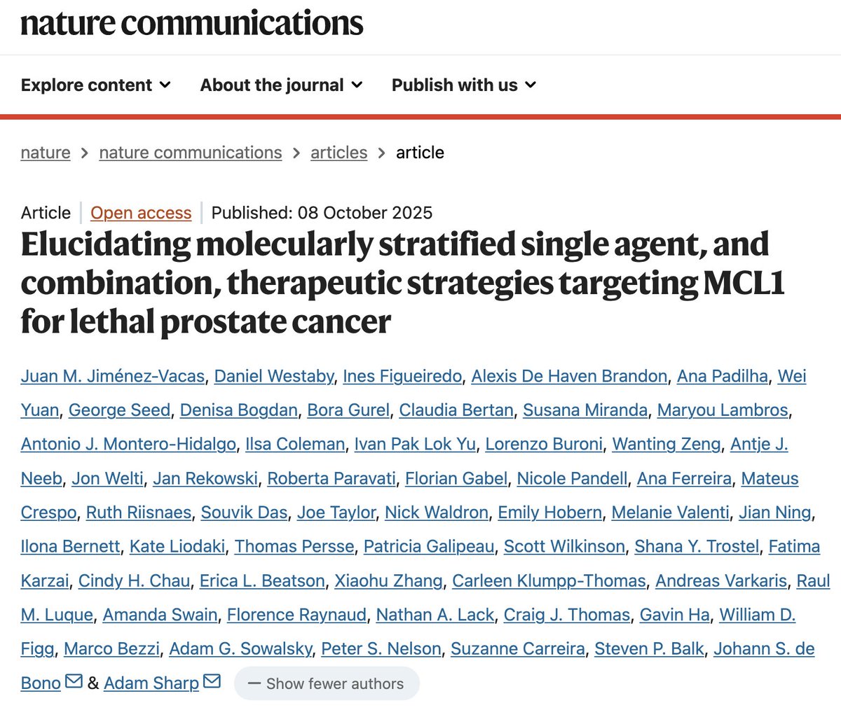 juanma_jv22's tweet image. 🚨 Delighted to share our latest paper, from @AdamSharpMedOnc team in collaboration with Johann de Bono’s team at @ICR_London and international colleagues, published in @NatureComms
Read here: bit.ly/477pYt7
🧵1/4