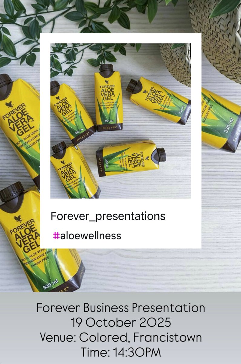 BareetsiK's tweet photo. Let’s embrace the journey together!!🥂
Let’s show up this coming sunday,everyone is welcome.

✨Uncover  the amazing FOREVER™ Products, personal care &amp; wellness items.

Available for nationwide delivery. 
To shop🛒: send a DM.or 📞+26774084099

Thank you. https://t.co/6jj3UMZIHH