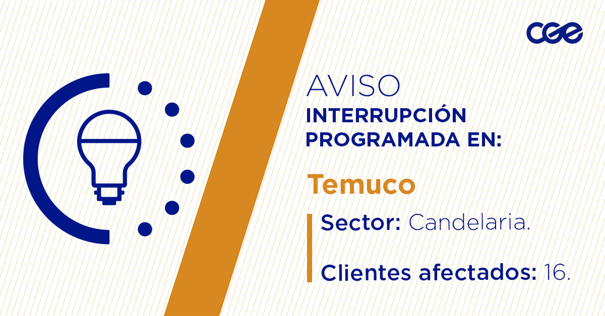 CGE_Clientes's tweet image. Para mejorar la calidad del suministro de nuestros clientes de #Temuco, este viernes, entre 09:00 y 15:00 horas, se realizará una #InterrupciónProgramada (sectores en la imagen 👇) debido a trabajos de mejoras. Esto afectará a 16 clientes. Recuerda desconectar tus artefactos 🔌