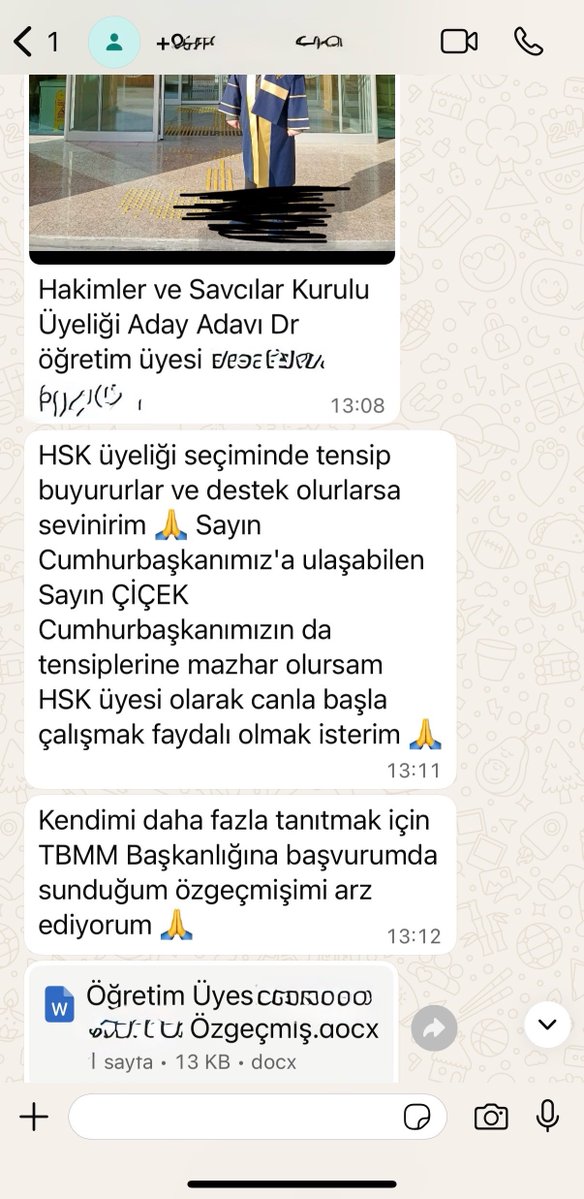 Av. Cemil Çiçek (@avcemilcicek27) on Twitter photo REZALETİ GÖRÜN!
Kayseri Nuh Hacı Yazgan Üniversitesi’nden bir akademisyen, beni eski Adalet Bakanı Cemil Çiçek zannederek telefonuma HSK üyeliği için kendisine torpil isteyen mesajlar attı!
Beni eski Bakan zannedip telefonuma torpil mesajları atan 3 IQ’lu şahıslar, bu ülkenin REZALETİ GÖRÜN!
Kayseri Nuh Hacı Yazgan Üniversitesi’nden bir akademisyen, beni eski Adalet Bakanı Cemil Çiçek zannederek telefonuma HSK üyeliği için kendisine torpil isteyen mesajlar attı!
Beni eski Bakan zannedip telefonuma torpil mesajları atan 3 IQ’lu şahıslar, bu ülkenin