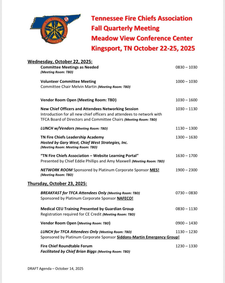 HCOEMPIO's tweet photo. AGENDA UPDATES for the TFCA Fall conference https://t.co/b0X1t47dzU