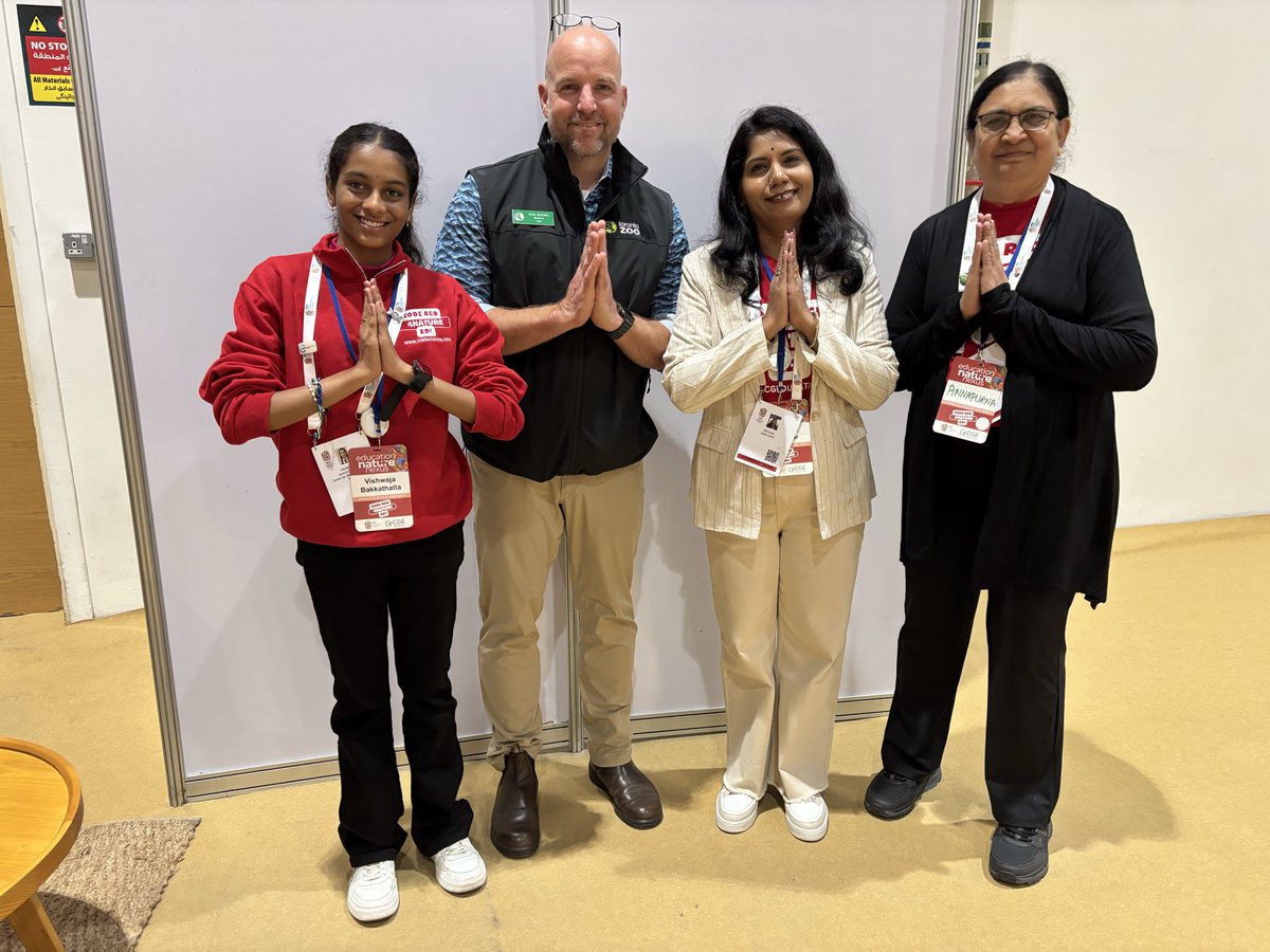 AChintaluri's tweet photo. Our visit to the IUCN World Conservation Congress has been very successful with students from the  representing India and participating in the presentation of the Biodiversity declaration developed by them along with students from 25 different countries @cgeducation https://t.co/JgIHFIYwZJ