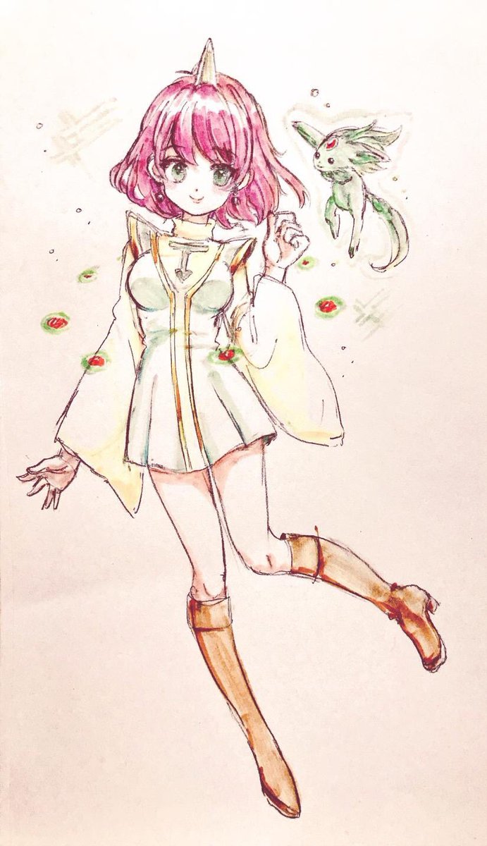 「2014年の絵と2019年の絵!FF5のレナ 今描いたらどうなるかなあ」|るちか/Vtuberかれ〜るう💜のイラスト