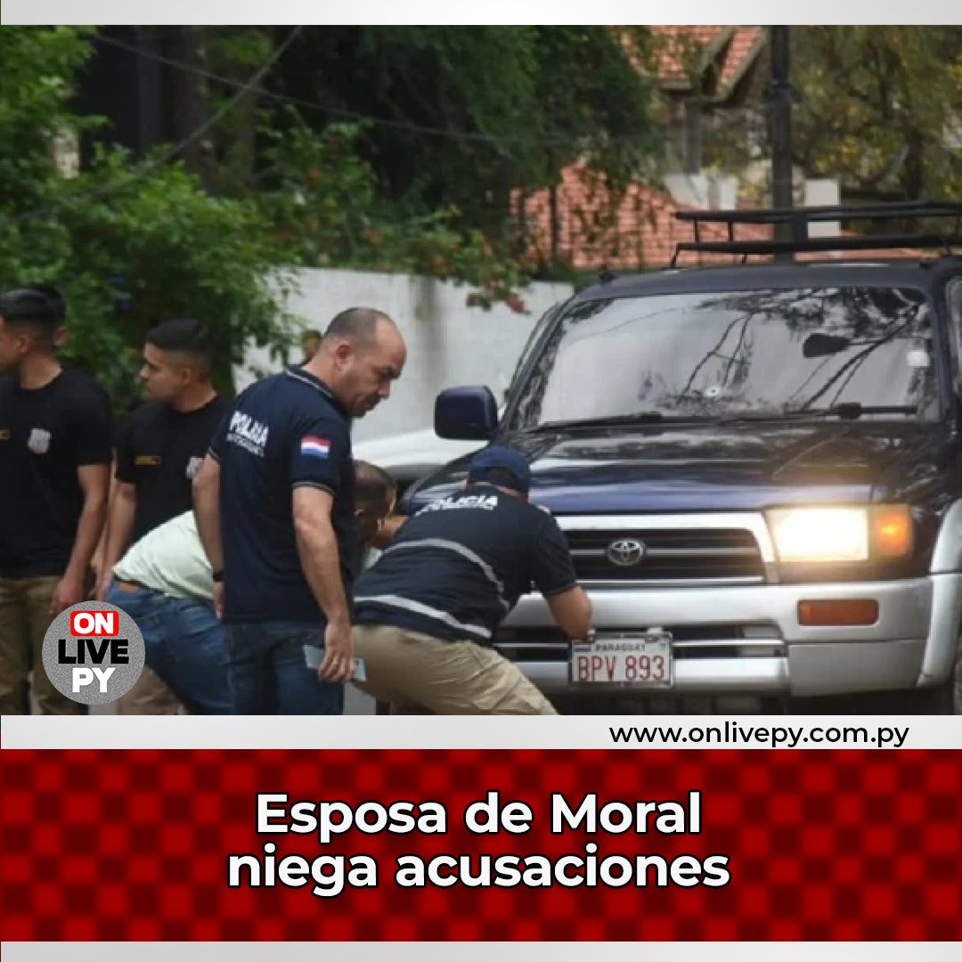 onlivepy's tweet image. Lourdes Duarte, esposa de Guillermo Moral, calificó de “absurdas” las denuncias en su contra y aseguró que se busca desviar la atención del caso.
