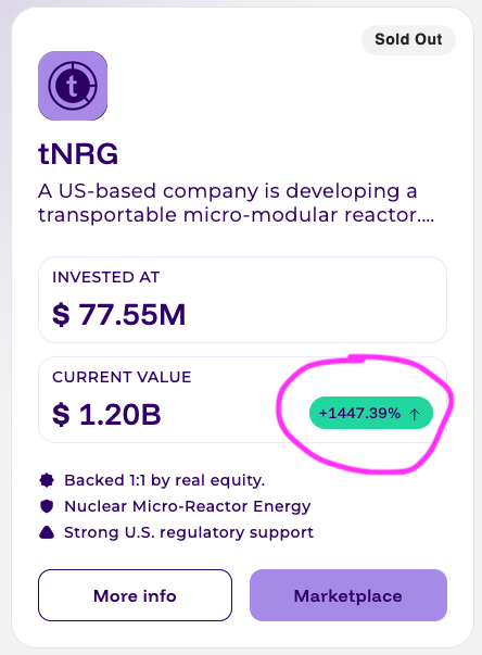 Not a bad investment via <a href="/wlthxyz/">WLTH</a> I'd say.