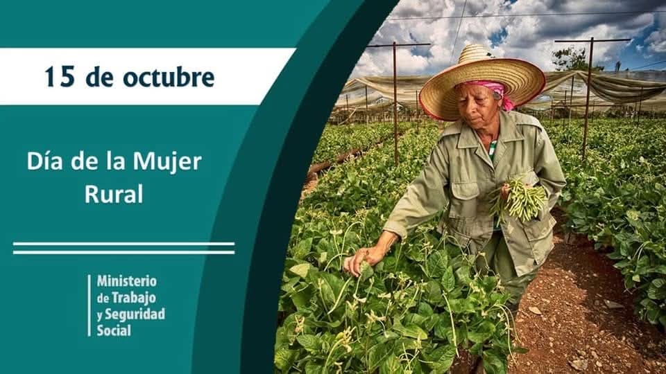 Periódico Invasor (@invasorpress) on Twitter photo El 15 de octubre se celebra el Día Internacional de las Mujeres Rurales, el objetivo es reconocer a las mujeres del campo por su contribución en el desarrollo rural, la erradicación de la pobreza y la mejora en la seguridad alimentaria.
#mujerrural
<a href="/rocdecubano/">Roberto Carlos</a> El 15 de octubre se celebra el Día Internacional de las Mujeres Rurales, el objetivo es reconocer a las mujeres del campo por su contribución en el desarrollo rural, la erradicación de la pobreza y la mejora en la seguridad alimentaria.
#mujerrural
<a href="/rocdecubano/">Roberto Carlos</a>