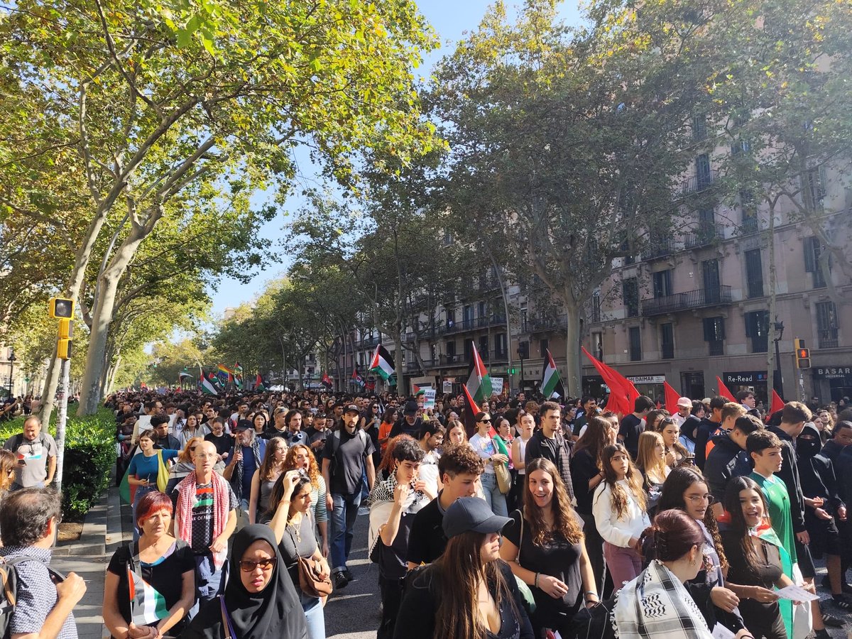 O amb el sionisme o amb la classe obrera.

L'única garantia per la fi del genocidi i l'alliberament de Palestina és la mobilització contra els nostres governs imperialistes.

Perquè mentre ens preparen per noves guerres en nom de la pau avalen la massacre del poble palestí.