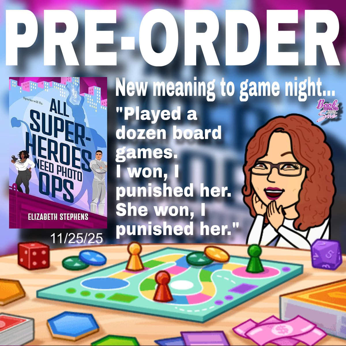 booksnobsue's tweet photo. 📸๑ 🎞 PRE-ORDER 🎞๑ 📸

Coming 11/25/25

#AllSuperheroesNeedPhotoOps by @estephensauthor 
#SupersInTheCity Book 2

Amazon Universal eBook, Paperback &amp; Audiobook  #ad
https://t.co/gIepWxtSVe https://t.co/PWymOzYX1N