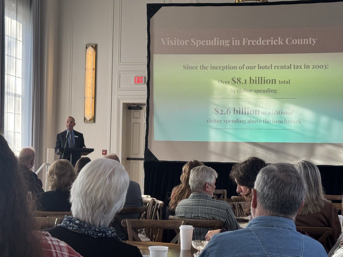 At the Visit Frederick Maryland Annual Report. Dave Ziedelis and Visit Frederick do an outstanding job promoting all the great reasons for people to visit our great county!