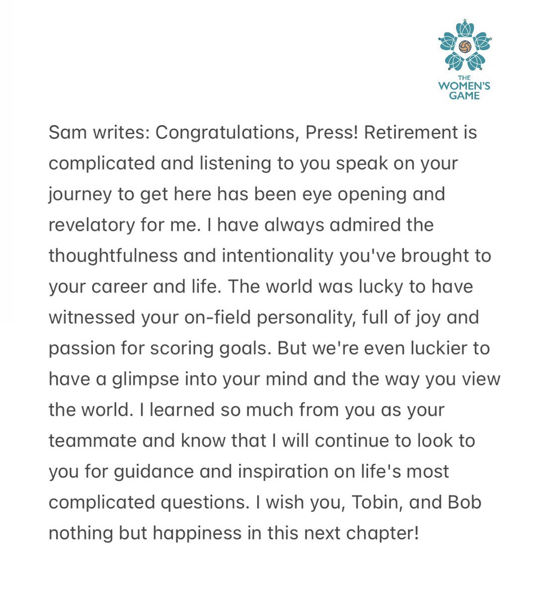 The Women's Game tweet media