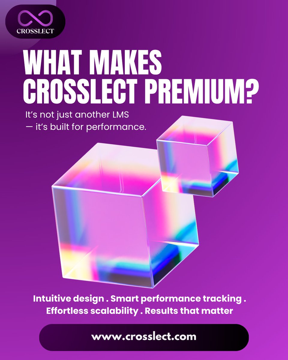 CrossLect's tweet image. Not your average LMS — it’s performance redefined.
Built to scale, track, and deliver real results.
#Crosslect #LMS #EdTech #LearningManagementSystem #OnlineLearning #DigitalLearning #PerformanceLMS #SmartLearning #CorporateTraining #StartupTools #EdTechInnovation