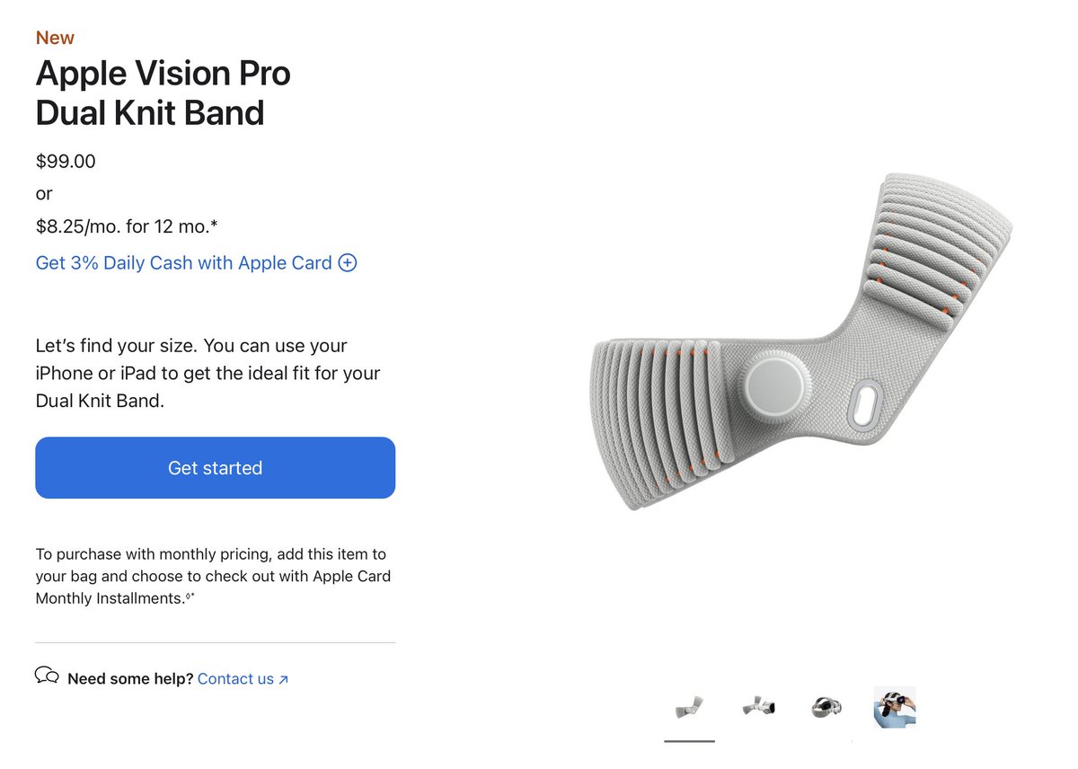 The all-new dual knit band seems to be compatible with the last generation Vision Pro. 

It actually looks very promising to me. Are you planning to get one?