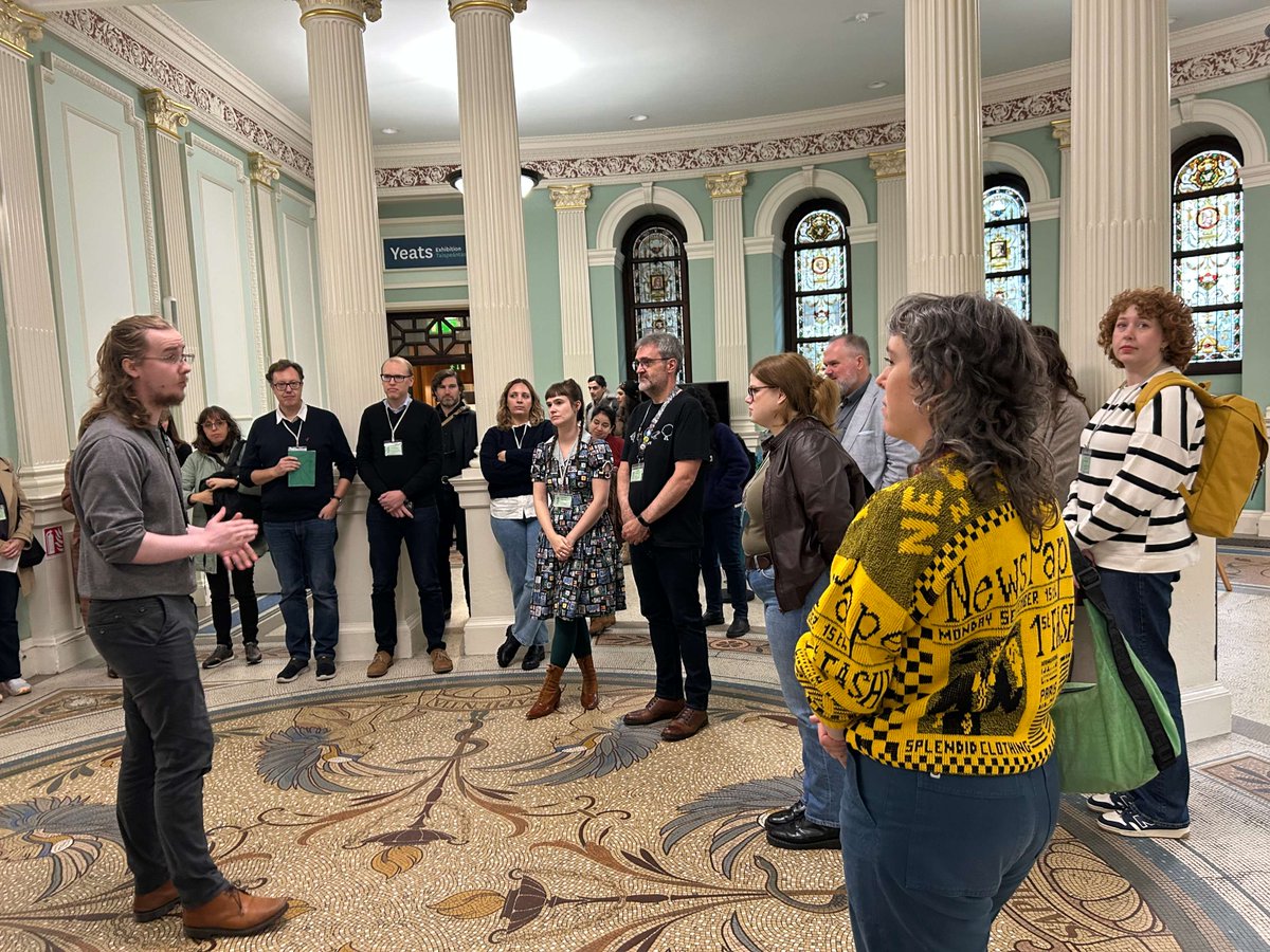 NLIreland's tweet photo. Delegates from the No Time to Wait @nttwconf Conference enjoyed an introductory tour of the @NLIreland today, led by Tadhg from the library's Exhibitions, Learning and Programming team.

@MediaArea_Net #NTTW9 https://t.co/1ATXnb36al
