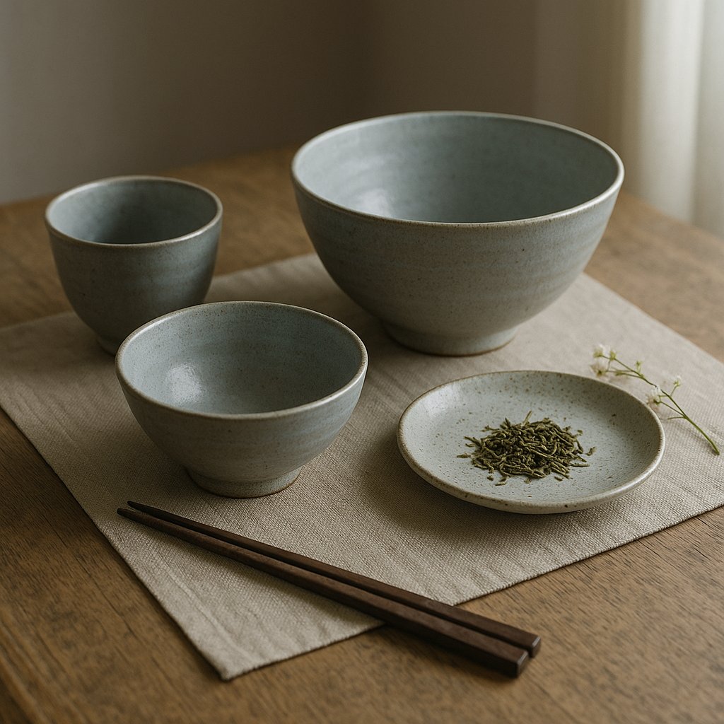 Mino-yaki from Gifu — simple yet refined pottery rooted in daily life.  
Each bowl holds quiet beauty, embodying the heart of wabi-sabi. 🍶  
#MinoYaki #GifuCraft #Mingei #WabiSabi #TeaDa
