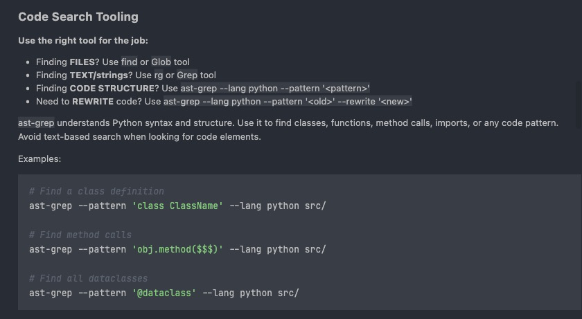 TikhiyVo's tweet image. Add this to CLAUDE.md to improve code searching effectiveness 2-3x
