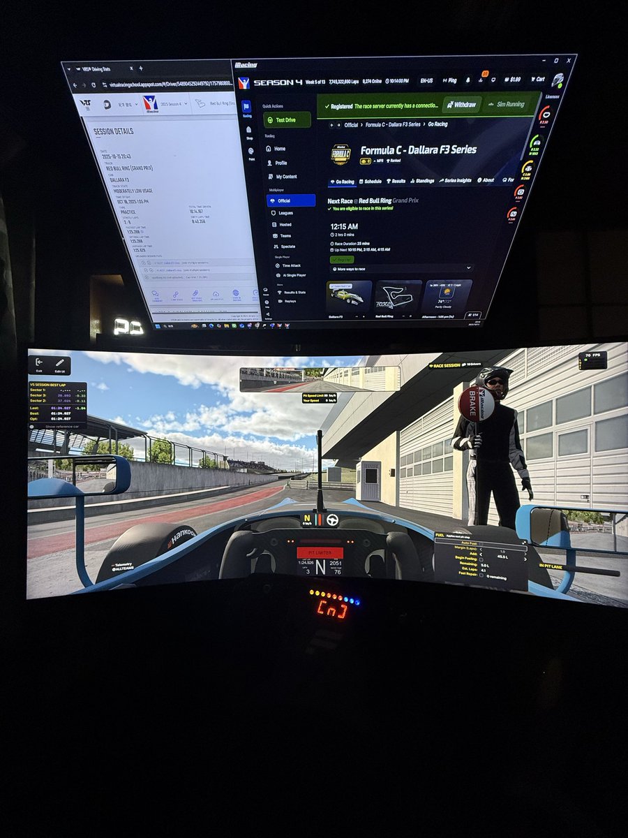 一年振りのiRacing