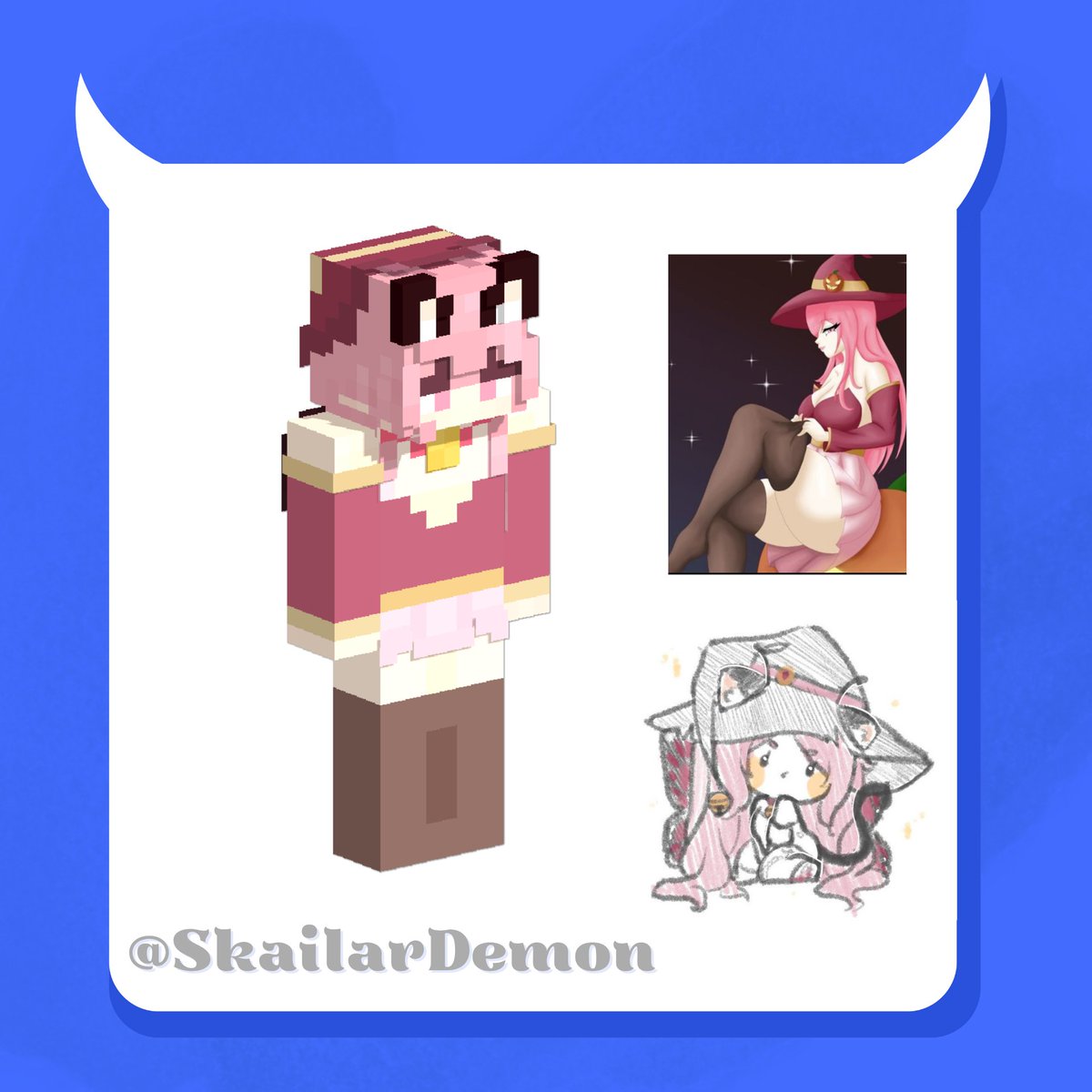 🎃-Aquí tenemos a la ganadora de la skin de minecraft con diseños de Hallowen, <a href="/NabitaraVT/">🦋👑 ᝬ ʿnabi(dad) 🎄season ଓ ˖࣪،̲Ꮺ !</a> pidió una mezcla de brujita con orejas y cola de gatito.

Espero que disfrutes de tu premio💙