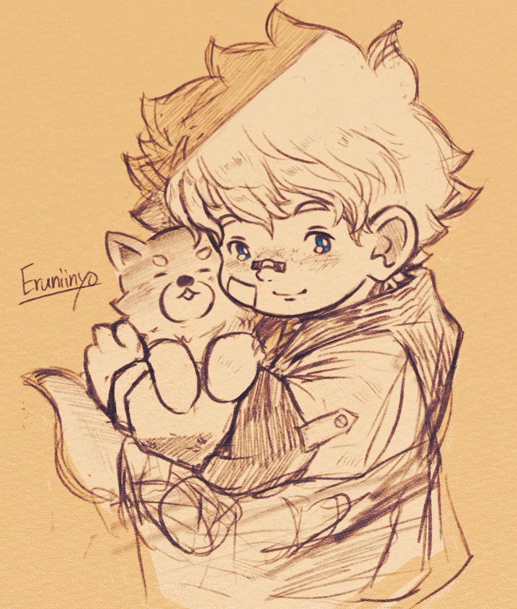 鼻絆創膏くんwithわんこrkgk_(:3 」∠)_
#イラスト