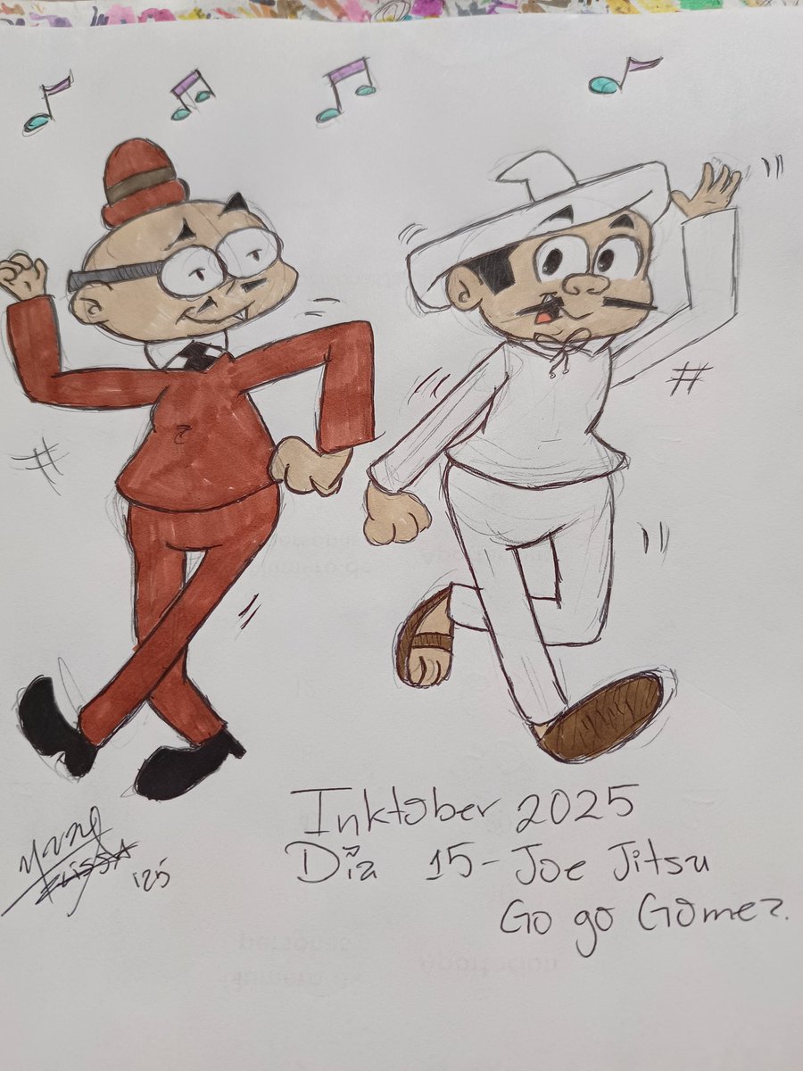 meli_emunah's tweet photo. Inktober 2025
Dia 15- Joe Jitsu y Go Go Gómez (Dick Tracy)
El duo dinámico de Dick Tracy.
English:
Inktober 2025
Day 15 - Joe Jitsu and Go Go Gomez (Dick Tracy TV series)
The best Dick Tracy dynamic duo, I love this pair.
#inktober2025
#inktober
#ink
#dicktracy
#joejitsu https://t.co/rkVkOWzEz3