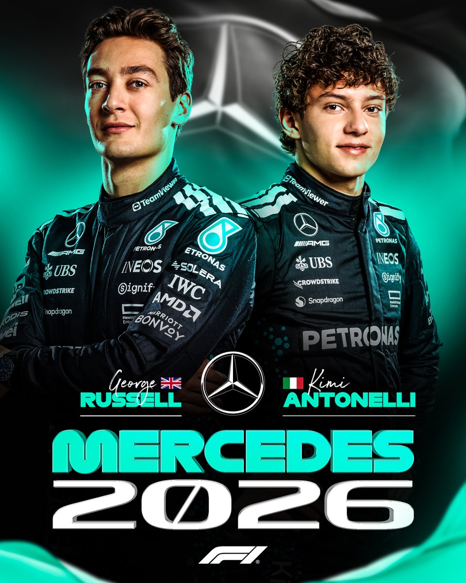 Signed. Sealed. Delivered! ✍️📩

Mercedes' 2026 line-up is confirmed 🤝

#F1