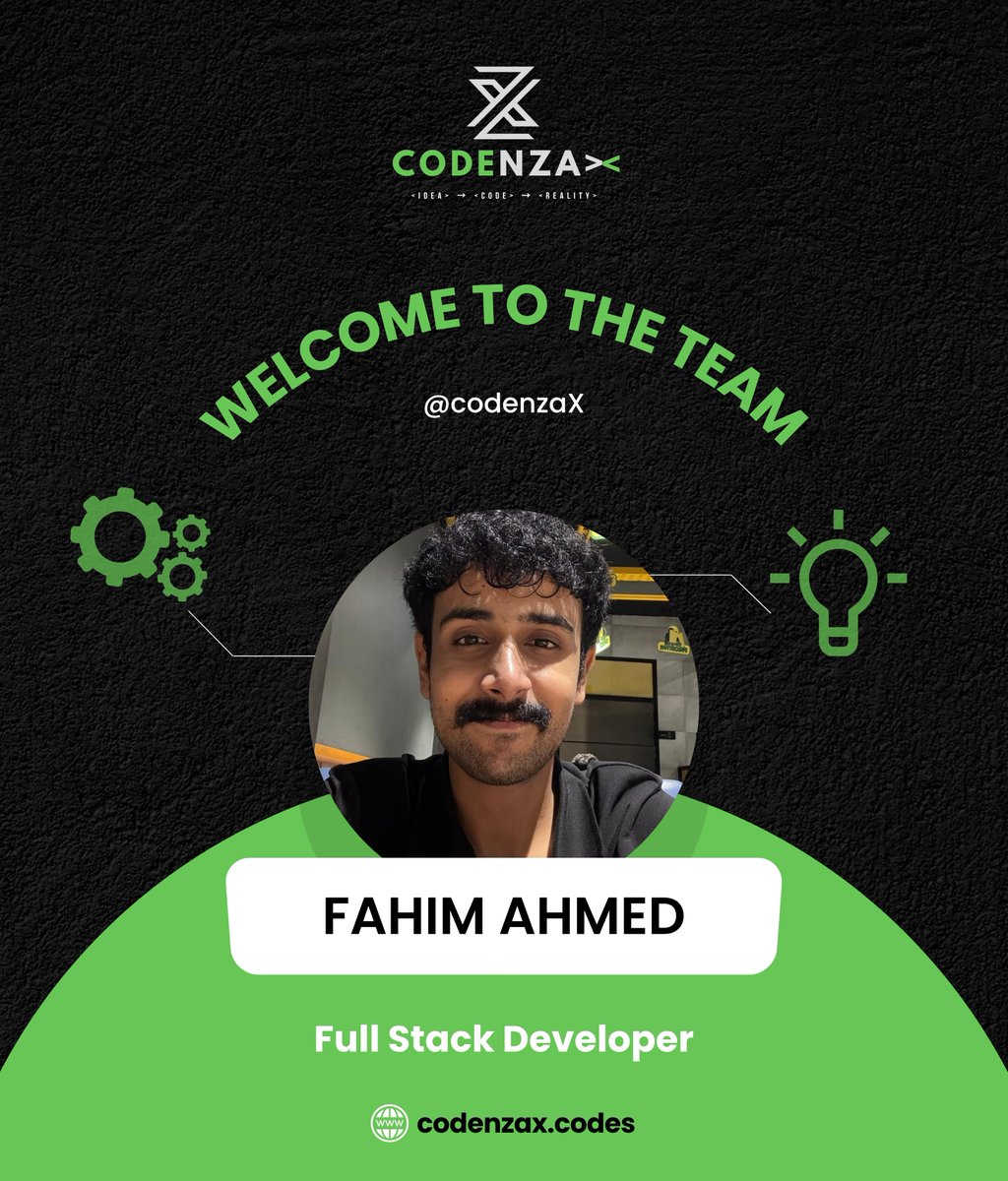 codenzax's tweet image. Welcome Aboard, Fahim Ahmed!
CodenzaX is thrilled to have you join our team as a Full Stack Developer.
🌐 codenzax.codes
#CodenzaX #FullStackDeveloper #TechInnovation #WebDevelopment #AI #TeamCodenzaX #NewHire #SoftwareEngineering