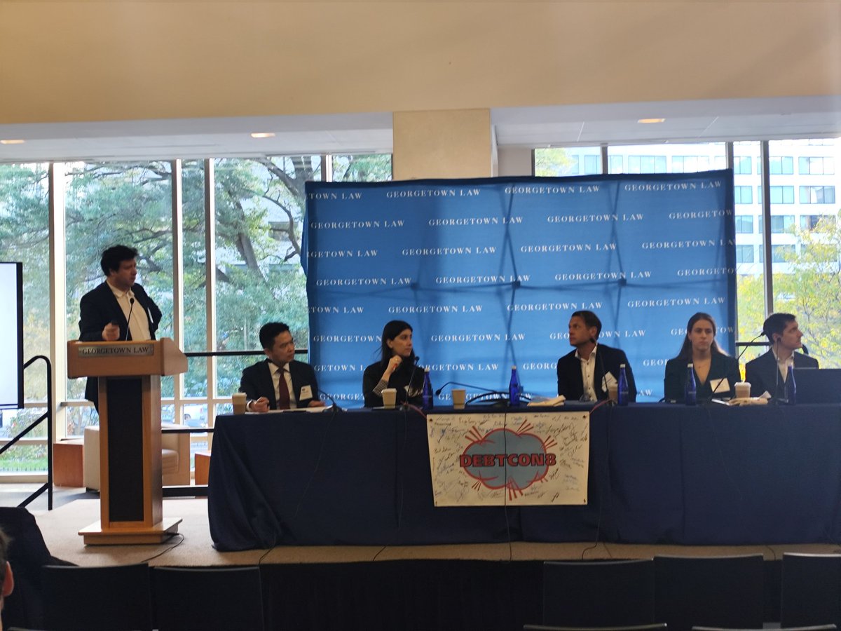 ChayuDamsinghe's tweet photo. Parallel session 3A on debt and climate, chaired by Cleary Gottlieb's Jim Ho, with @mrwidmann, @UlfErlandsson, @UliVolz, University of Oxford's Sarah Duffy, and @pnemina https://t.co/fqKH7AZUdz