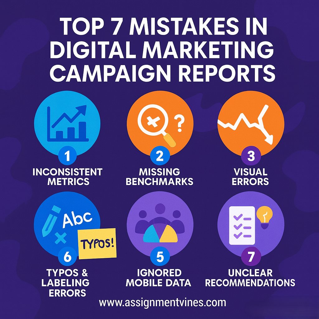 Assignment_V's tweet image. Think your marketing report is perfect? Think again! From misreading analytics to ignoring SEO & CTR, avoid the top 7 mistakes students make in digital marketing reports.
Assignment Vines has tips to help you ace it! #DigitalMarketing #AssignmentVines #StudentLife