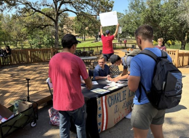 kwtx's tweet image. 🔴Turning Point USA now has a chapter at #UTTyler; founded shortly after #CharlieKirk's assassination in September. INFO: kwtx.com/2025/10/14/tur…