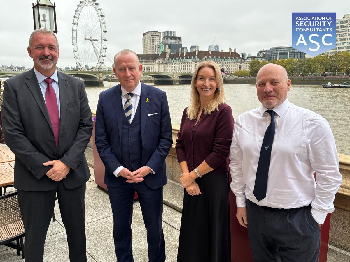 assocsecurity's tweet image. Representatives of the ASC, our Chair #GaryThomas, Vice Chair #SimonCrane, and Director #MichelleElkinsMBE recently me with our Patron, #LordGrahamEvans of Rainow, at the #HousesofParliament.

In the meantime, we hope to see you at #ConSeC next Thursday!