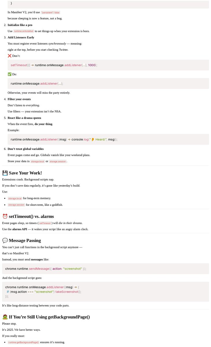 dadwal_tanvi's tweet image. Content Scripts + Background JS = Extension Superpowers ๐ปโจ
#CodeLife #WebDev #FrontendDev #CodingDaily #ProgrammerHumor